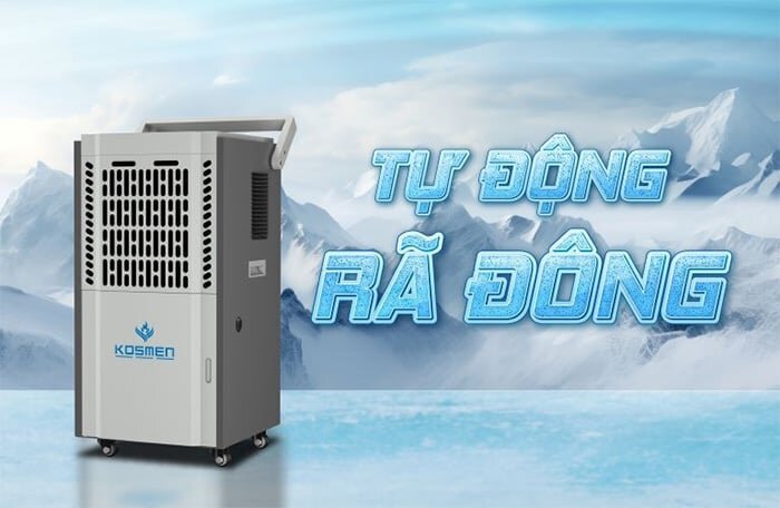 Máy hút ẩm Kosmen KM-90S có khả năng tự động rã đông