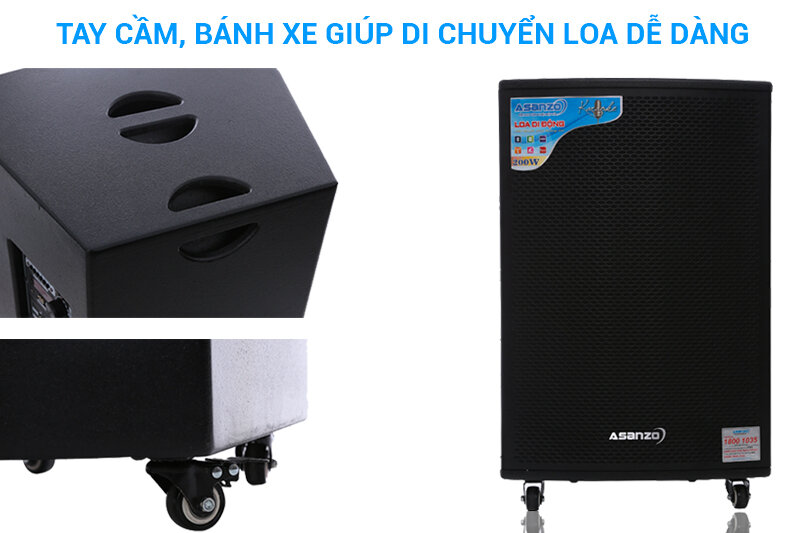 Loa kéo karaoke 200 W Asanzo ASK-7600 Loa kéo karaoke 200 W Asanzo ASK-7600