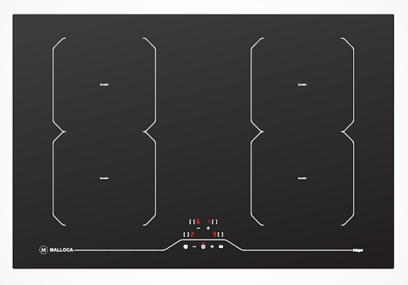Bếp từ Malloca MI-784 ITG sở hữu thiết kế lắp âm tinh tế