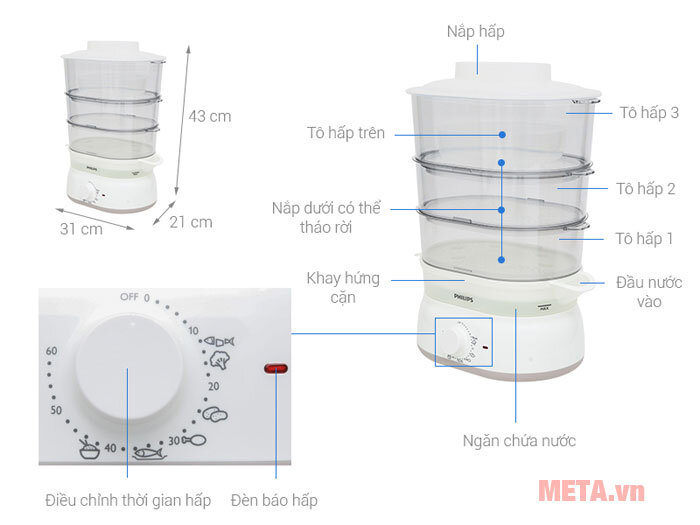 Nồi hấp Philips HD9125