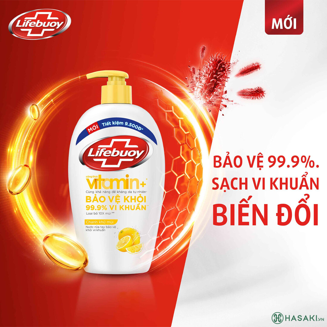 Nước Rửa Tay Lifebuoy Chanh Khử Mùi