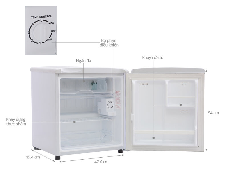 Tủ lạnh Sanyo Mini 50 lít SR-5KR Tủ lạnh Sanyo Mini 50 lít SR-5KR