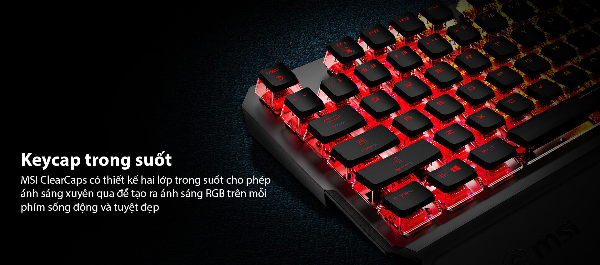 Bàn phím game MSI Vigor GK71 Sonic đen (USB/RGB/Sonic sw) 3