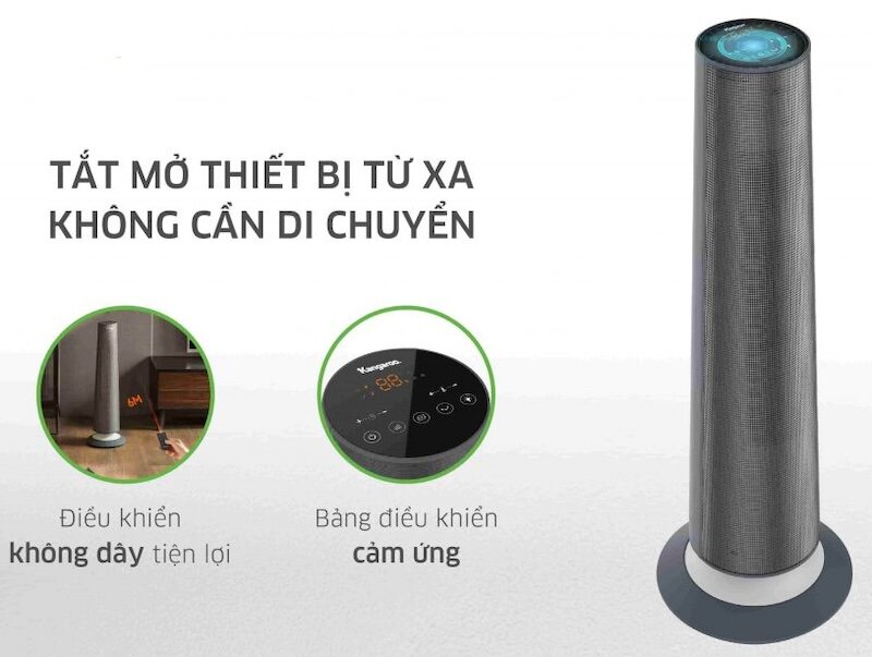 Máy sưởi gốm Kangaroo KGFH09 thế hệ mới: Hiện đại, an toàn, sưởi ấm toàn diện (Ảnh: Kangaroo).