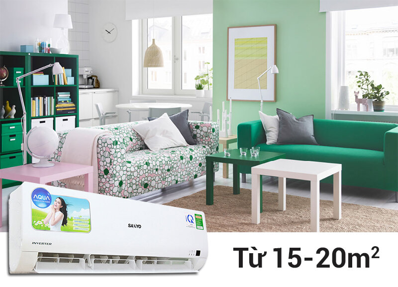 Máy lạnh Sanyo Inverter 1.5 HP SAP-KCRV12WGS Máy lạnh Sanyo Inverter 1.5 HP SAP-KCRV12WGS