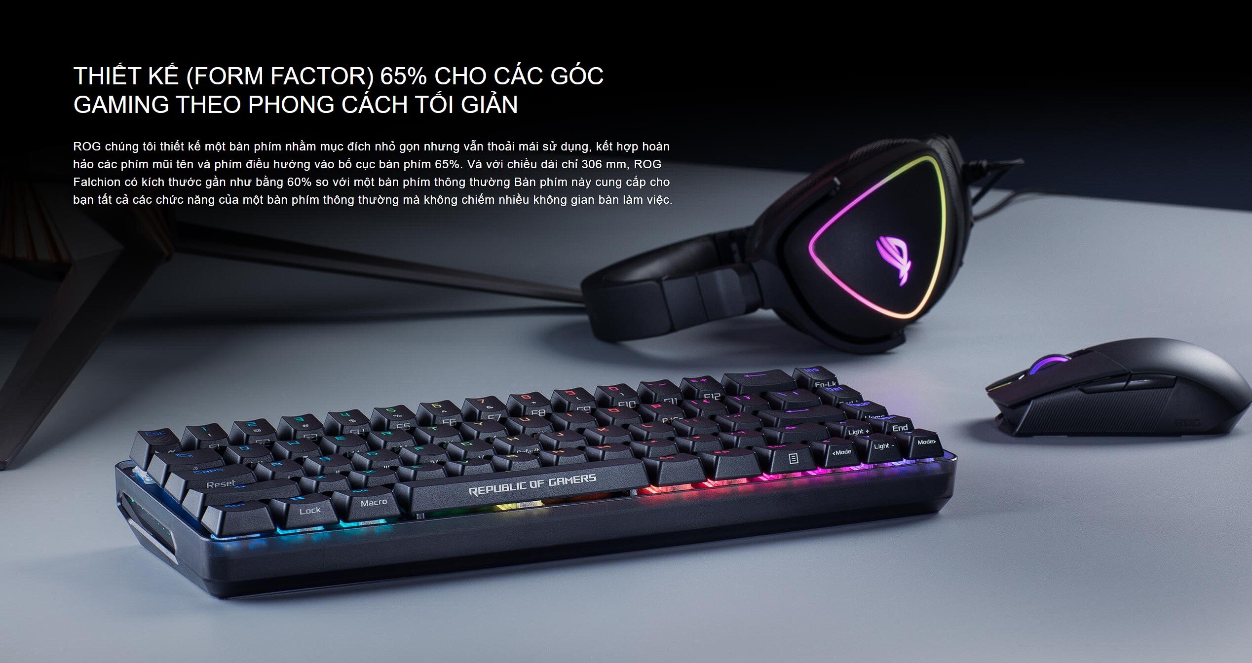 Bàn phím cơ Asus ROG Falchion Blue switch 90MP01Y2-BKUA00