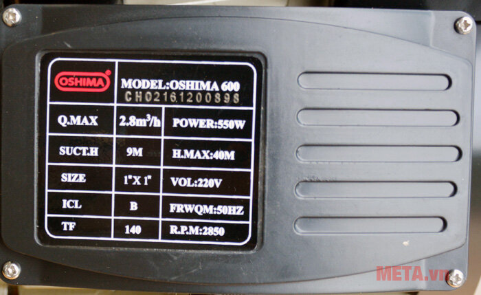 Máy bơm nước đa năng Oshima 600 Máy bơm nước đa năng Oshima 600