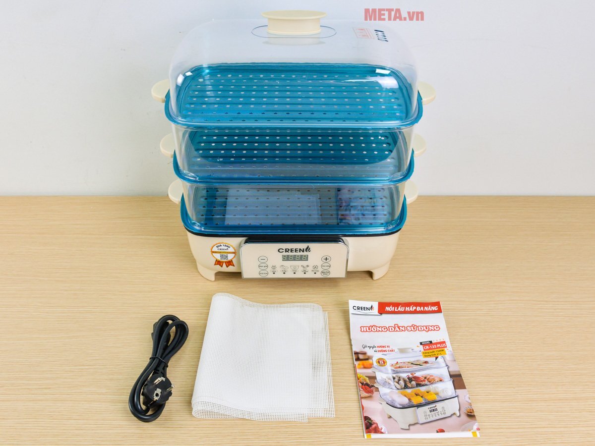 Trọn bộ Nồi hấp đa năng Creen CR-135 Plus