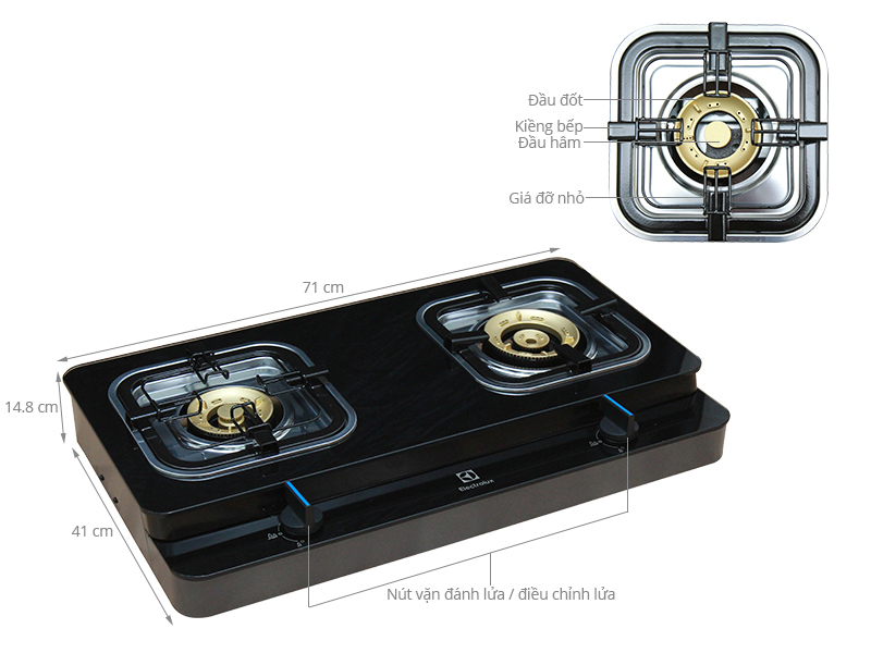 Bếp gas Electrolux ETG728GKR Bếp gas Electrolux ETG728GKR