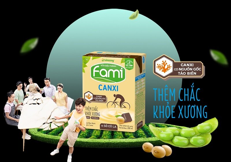 sữa đậu nành Fami Canxi vị sô cô la