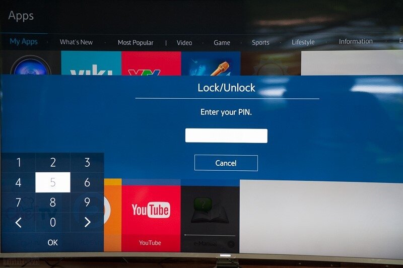 Smart tivi Samsung 55 inch 4k UA55AU8100 hệ điều hành