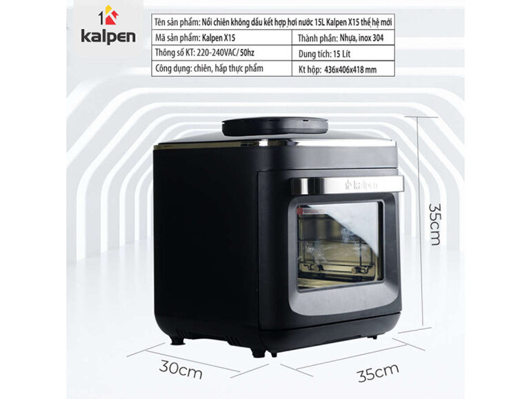 Nồi chiên không dầu nhưng Kalpen X15