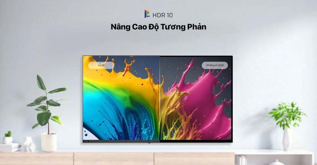 Màn hình Full HD sắc nét, tái tạo màu sắc chân thực Google Tivi Coocaa Full HD 40Z73