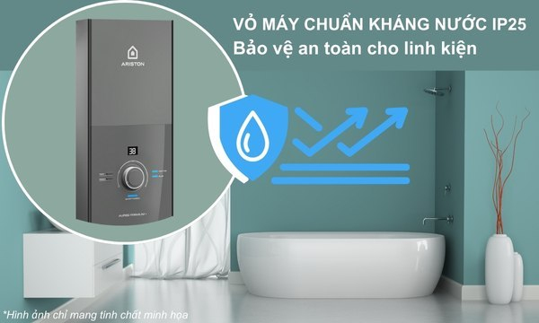 Bình nóng lạnh trực tiếp Ariston Aures Premium+ 4.5 không bơm 5 Máy nước nóng Ariston AURES Premium+ 4.5