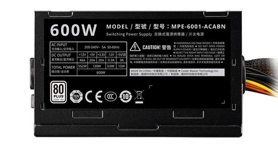 Nguồn máy tính Cooler Master Elite V4 600W (Ảnh 2)