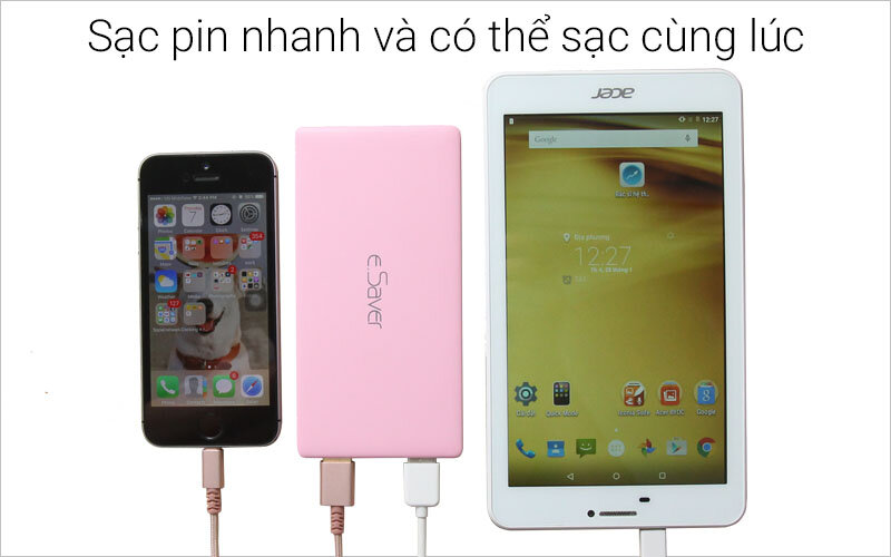 Pin sạc dự phòng Polymer 5.000 mAh eSaver JP85 Pin sạc dự phòng Polymer 5.000 mAh eSaver JP85