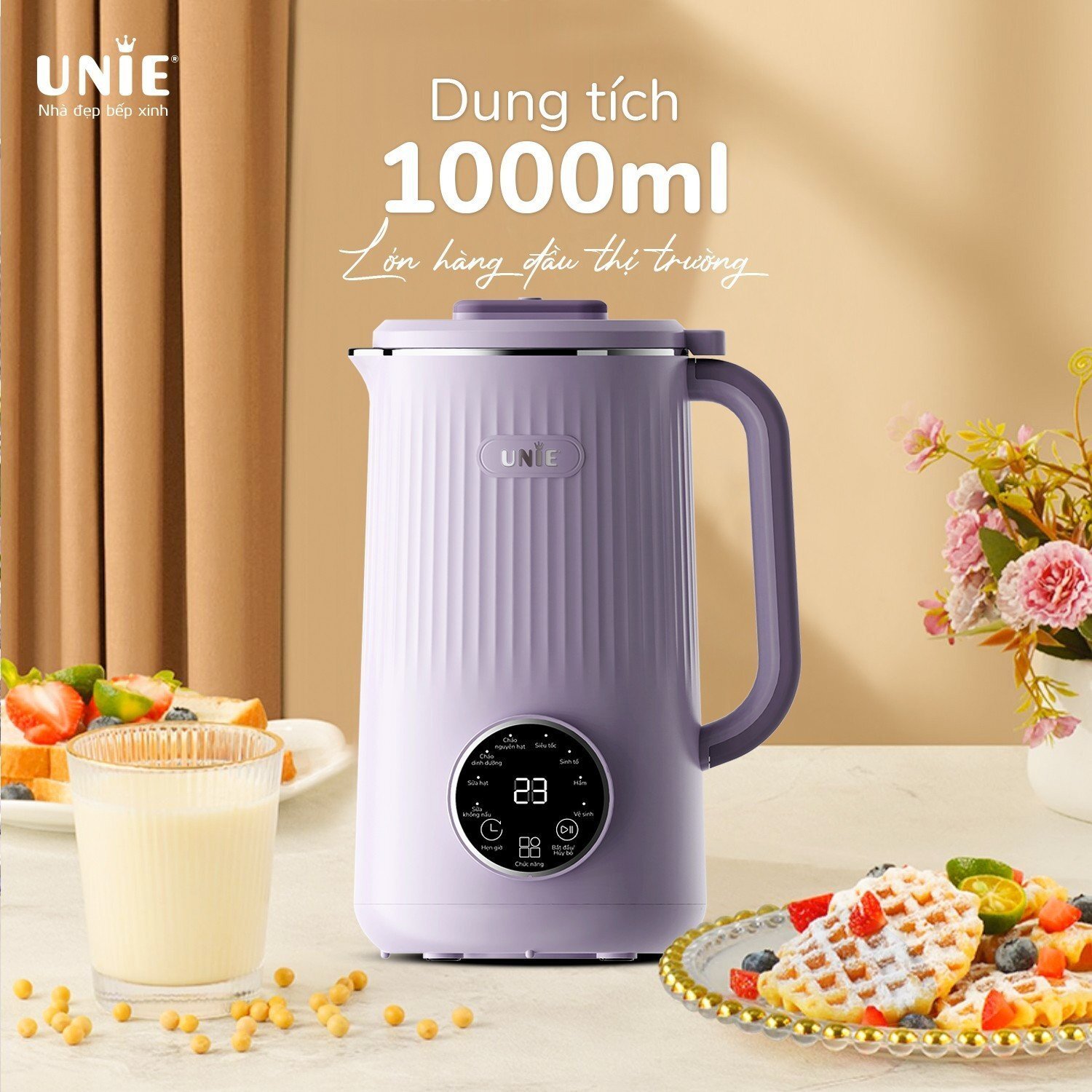 Cối xay dung tích 1 lít Máy làm sữa hạt mini