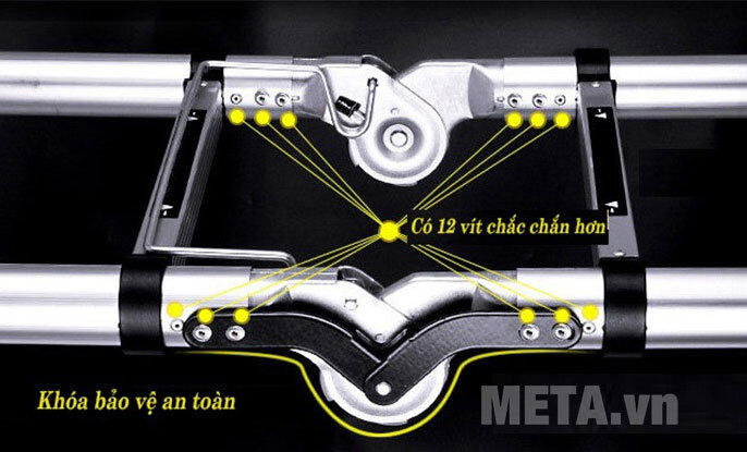 Thang nhôm rút chữ A cao cấp Jumbo A250
