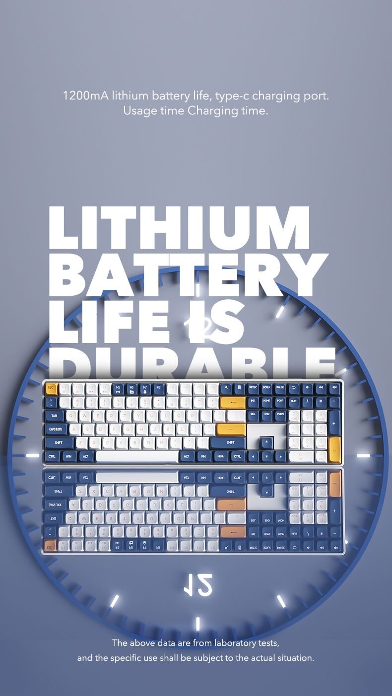 Bàn phím không dây DarkFlash GD108 Starry blue Yellow Switch 6