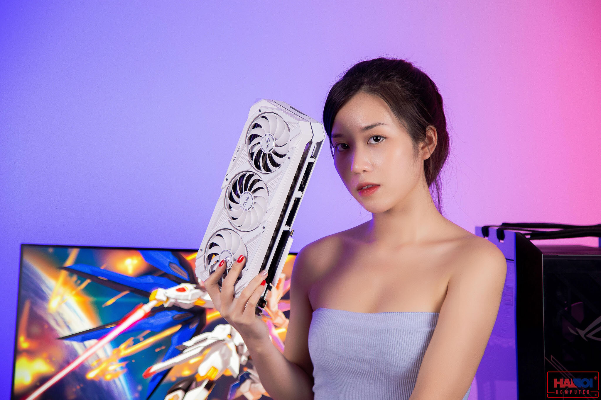 Card màn hình Asus ROG STRIX-RTX 3080-O10G-V2-WHITE
