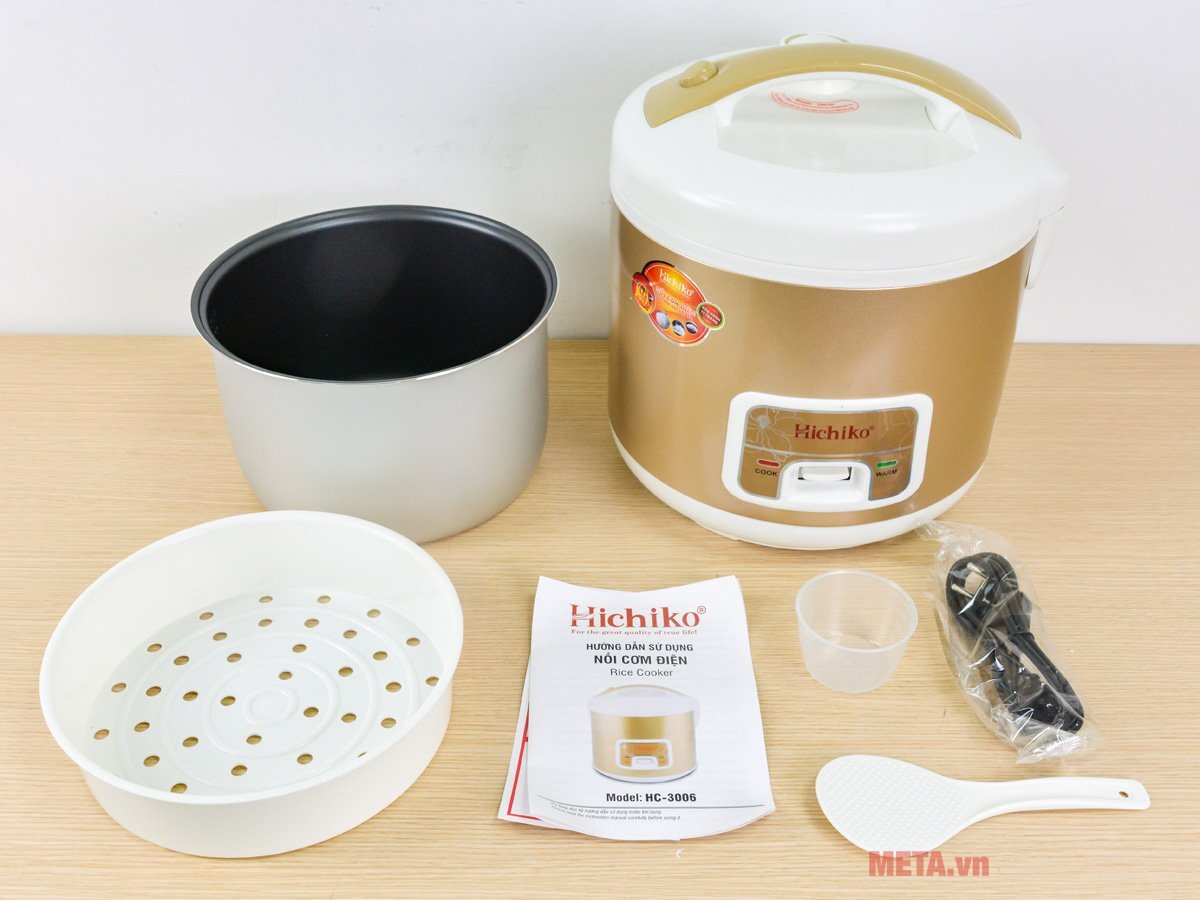 Trọn bộ nồi cơm điện Hichiko HC-3006