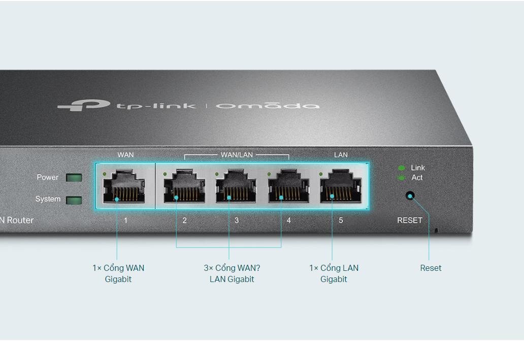 Cân bằng tải TP-Link TL-ER605 (TL-R605) Omada VPN băng thông rộng, 4 WAN Gigabit3