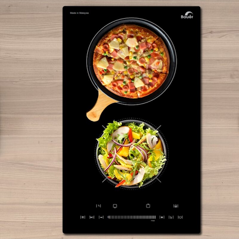 Bếp từ âm 2 vùng nấu Domino Bauer BE 32DI được tích hợp nhiều tính năng an toàn