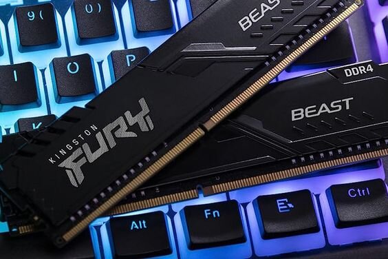 RAM Desktop Kingston Fury Beast 32GB (2x16GB) 3600Mhz DDR4 (KF436C18BBK2/32) 3