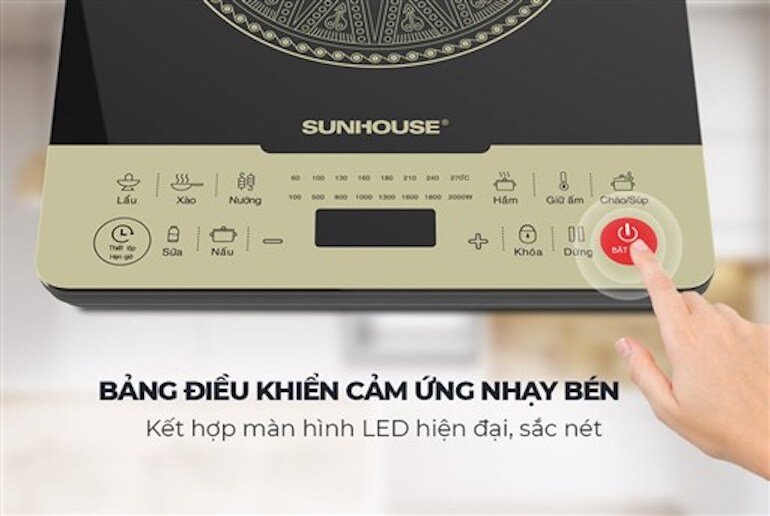 Bếp từ dương 1 vùng nấu Sunhouse SHD6869