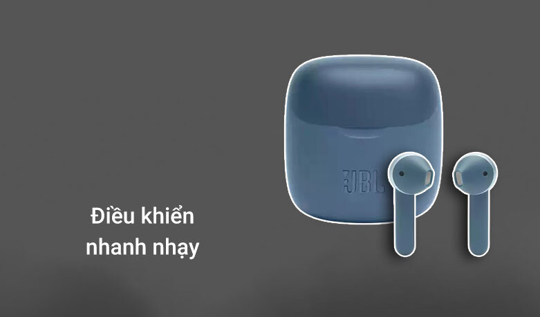 Tai nghe Bluetooth JBL T225TWS (Xanh dương) | Điều khiển nhanh nhạy