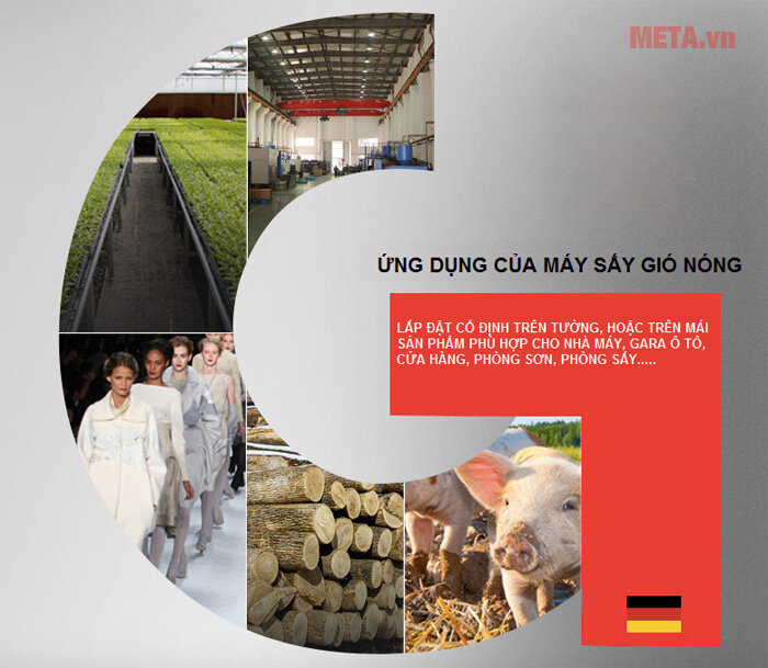 Máy sấy gió nóng FRED FR-U9/3