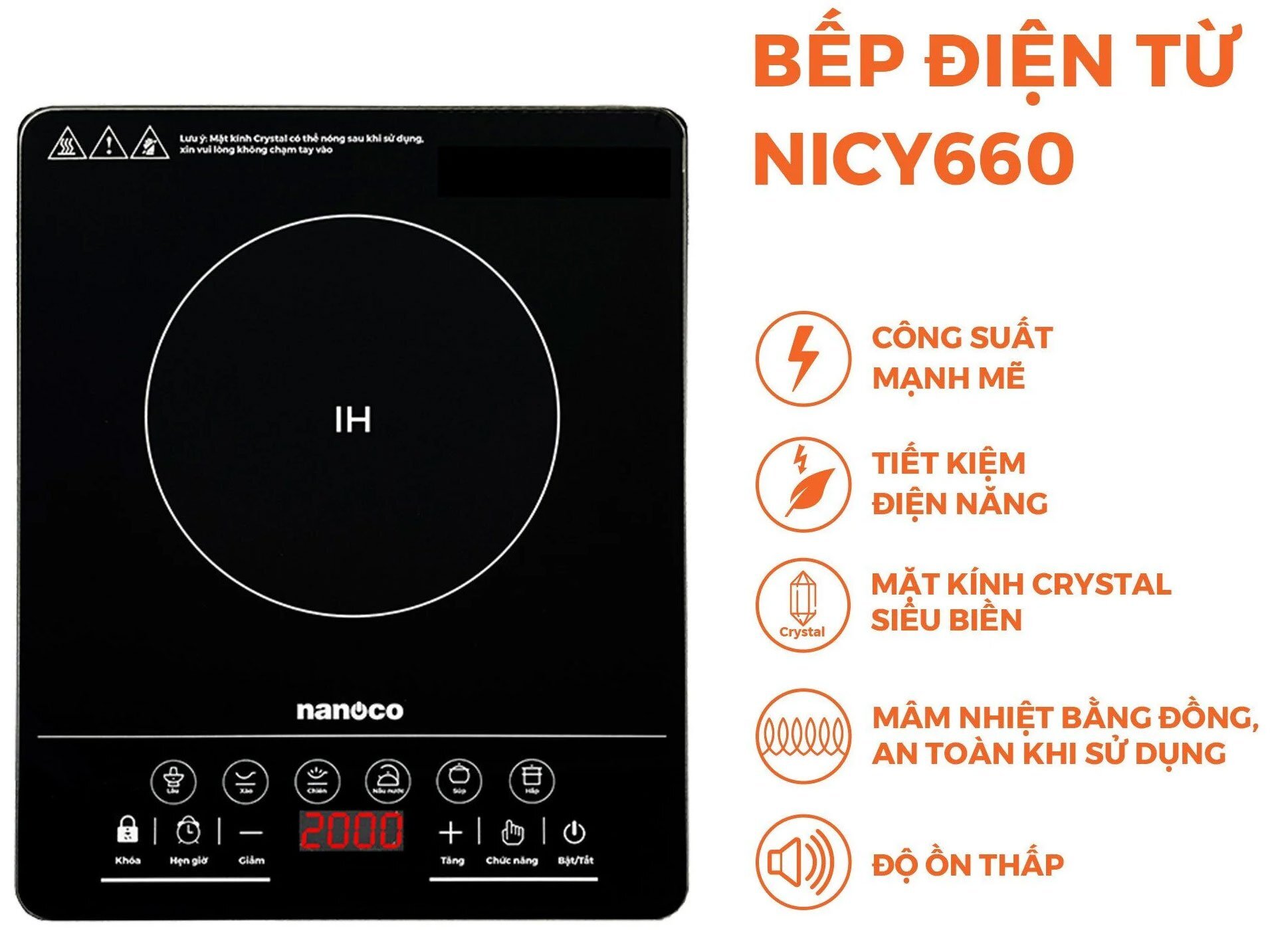 Bếp từ đơn Nanoco NICY660 Bếp từ đơn Nanoco NICY660