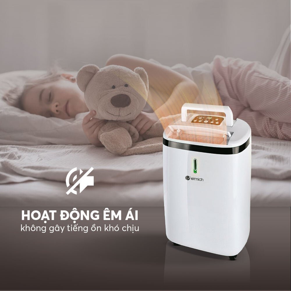 Máy hút ẩm không khí Elmich DE-3923 vận hành êm ái