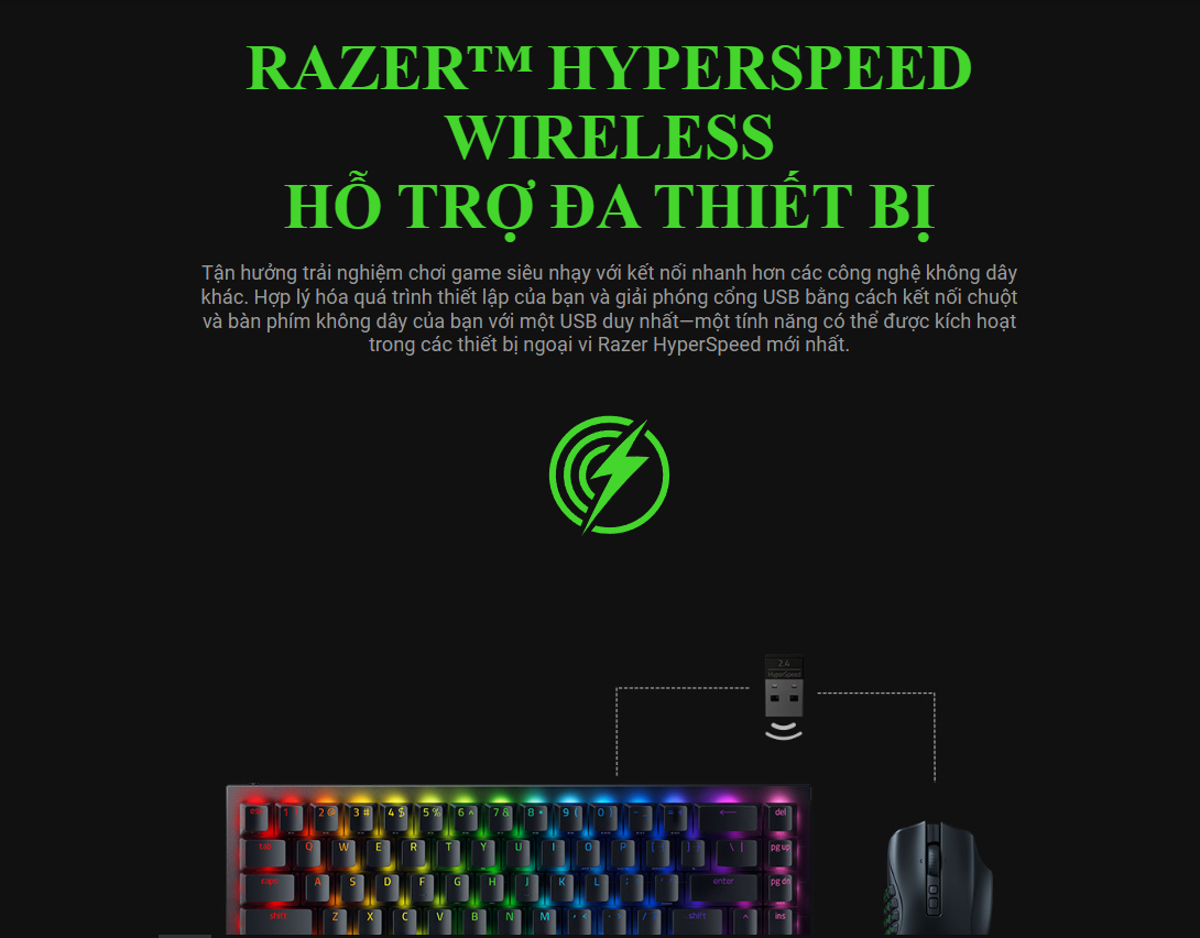 Chuột game không dây Razer Naga Pro V2 Wireless MMO (RZ01-04400100-R3A1) )(USB/Bluetooth/RGB) 4
