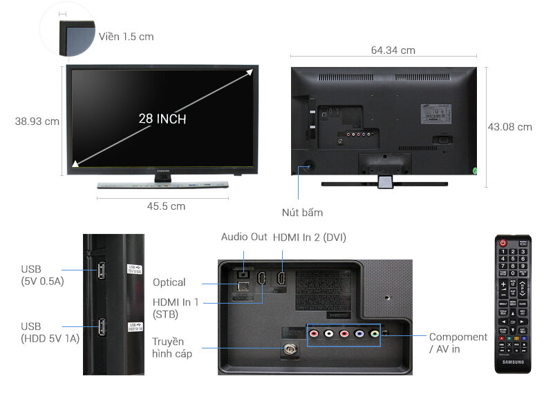 Tivi Samsung 28 inch UA28J4100 Tivi Samsung 28 inch UA28J4100