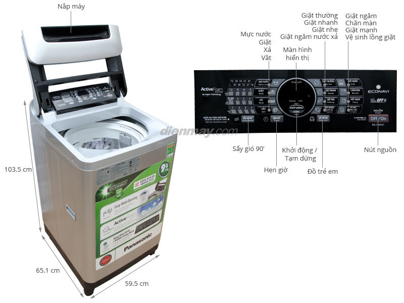 Máy giặt Panasonic NA-F90X1LRV 9.0 Kg Máy giặt Panasonic NA-F90X1LRV 9.0 Kg