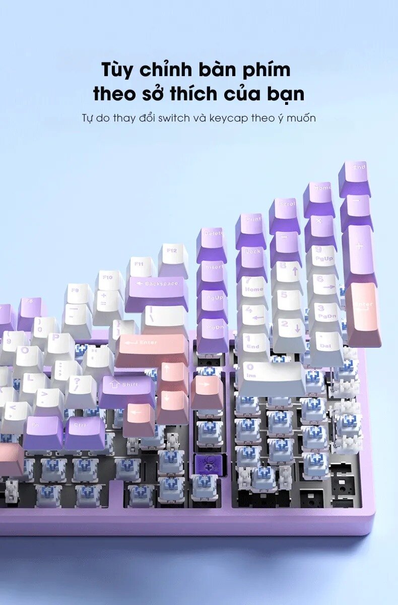 Bàn phím cơ LEOBOG Hi98 (Trắng / White dragon switch) 13