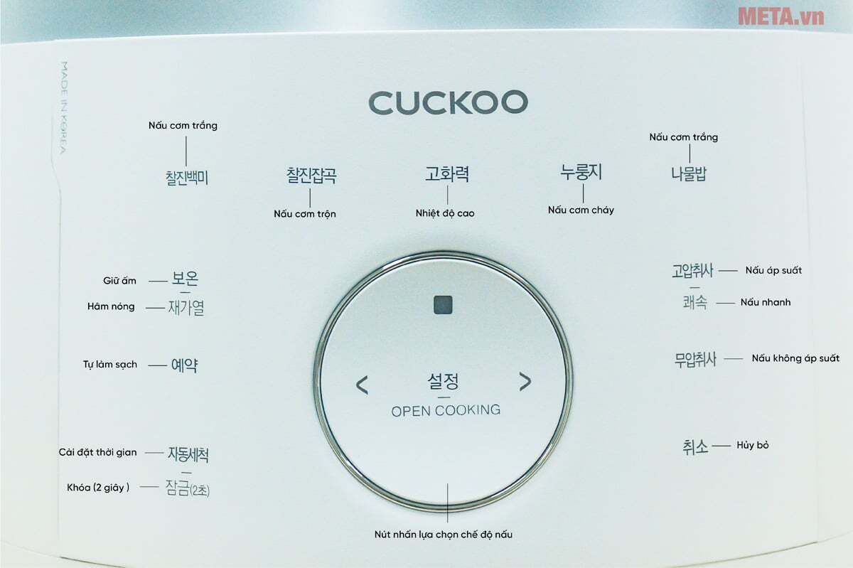 Bảng điều khiển bằng cảm ứng Cuckoo CRP-LHTR1010FW