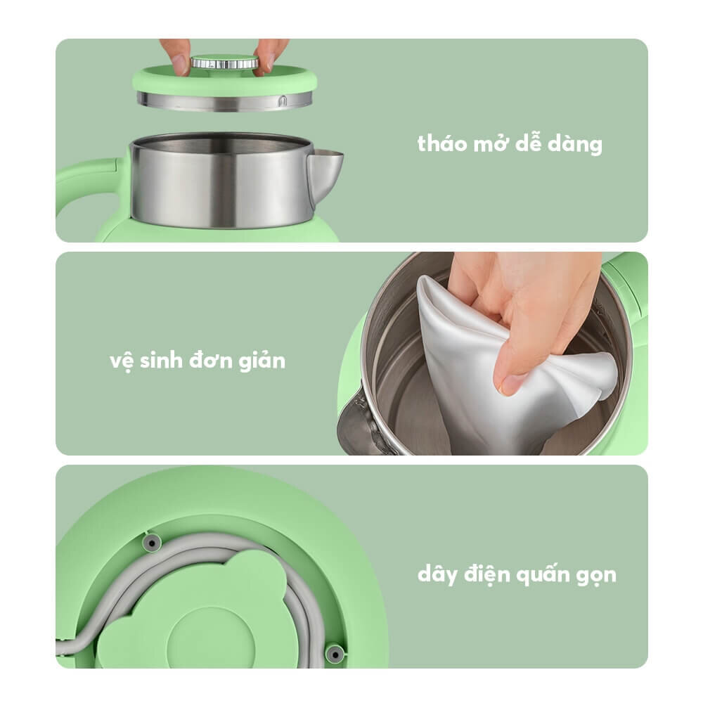 Ấm siêu tốc Elmich cất giữ gọn gàng Ấm siêu tốc Elmich