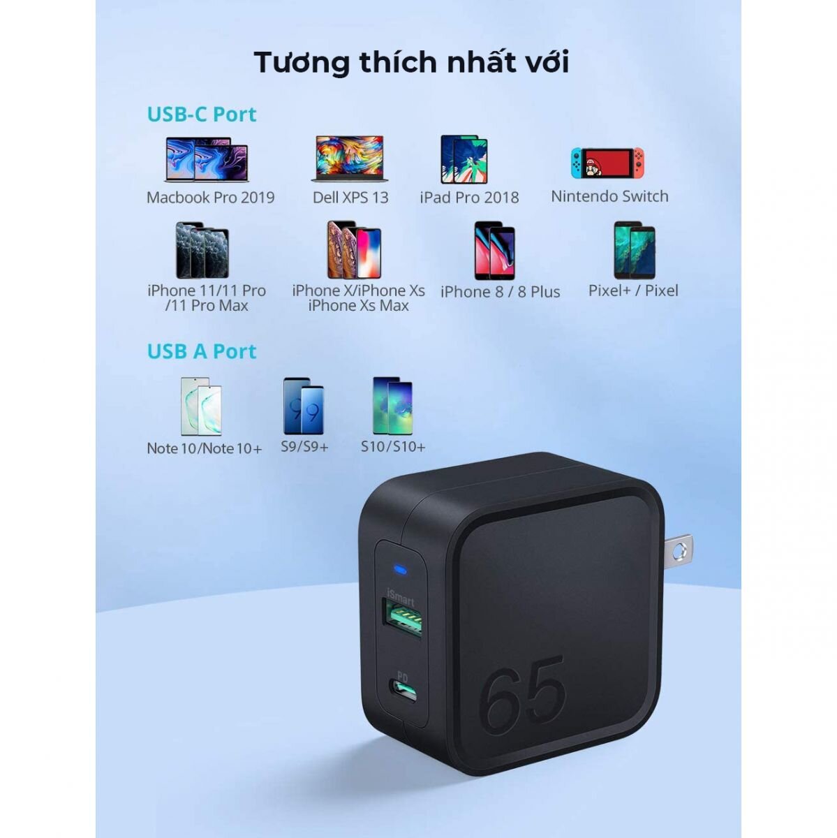 Củ sạc nhanh RavPower Pioneer RP-PC133