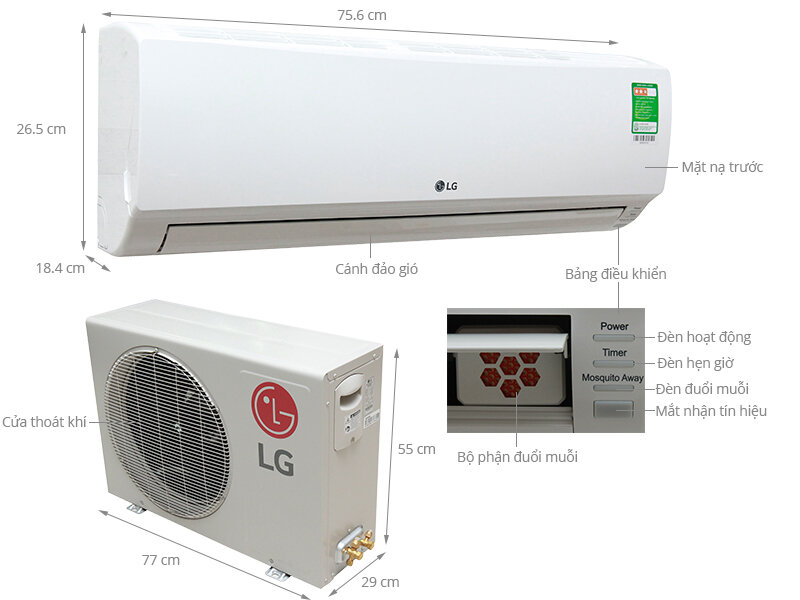 Máy lạnh LG 1 HP S09ENM Máy lạnh LG 1 HP S09ENM