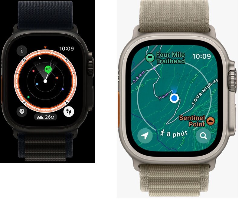 đồng hồ thông minh Apple Watch Ultra 2 dây Alpine Loop tính năng la bàn