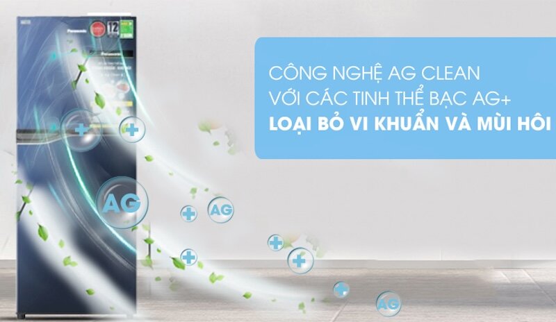 Tủ lạnh Panasonic Inverter 167 lít NR-BA189PAVN sử dụng công nghệ Ag Clean bảo vệ sức khỏe, ngăn ngừa vi khuẩn