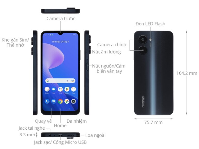 Điện thoại Realme C33 4GB/64GB thiết kế thời thượng