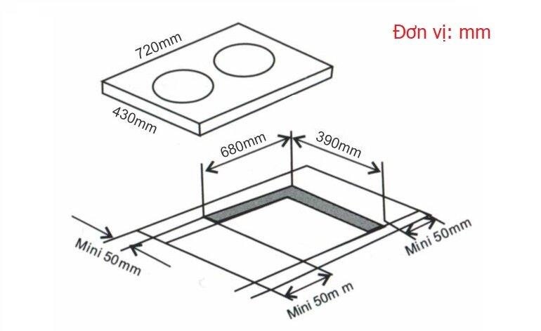 Bếp từ âm 2 vùng nấu Arber AB-393