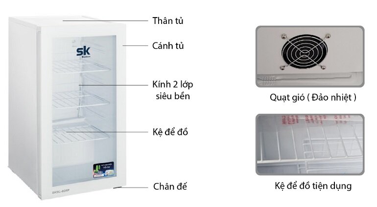 Tủ mát Sumikura 1 cánh 95 lít SKSC-95WX-FR