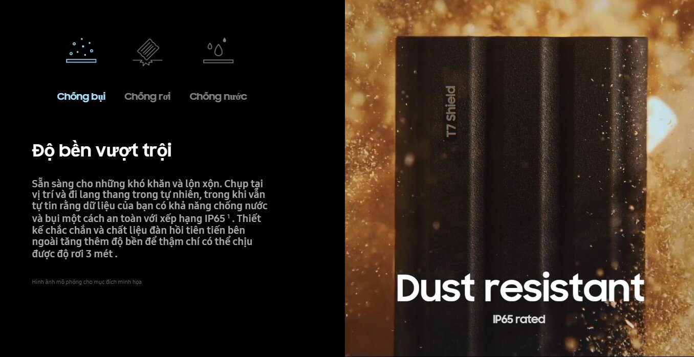 Ổ cứng gắn ngoài SSD Samsung T7 Portable Shield 