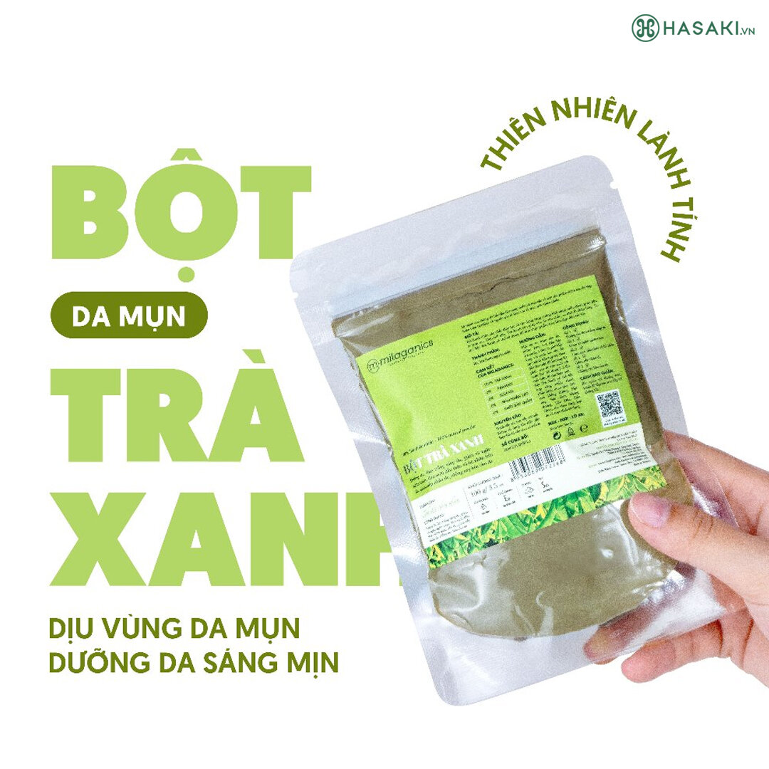 Mua Bột Trà Xanh Milaganics Kiểm Soát Nhờn, Ngăn Ngừa Mụn 100g tại Hasaki