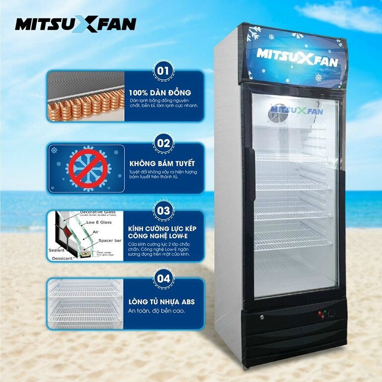 Tủ mát Mitsuxfan Inverter 5 ngăn 210 lít MSSC-2599F