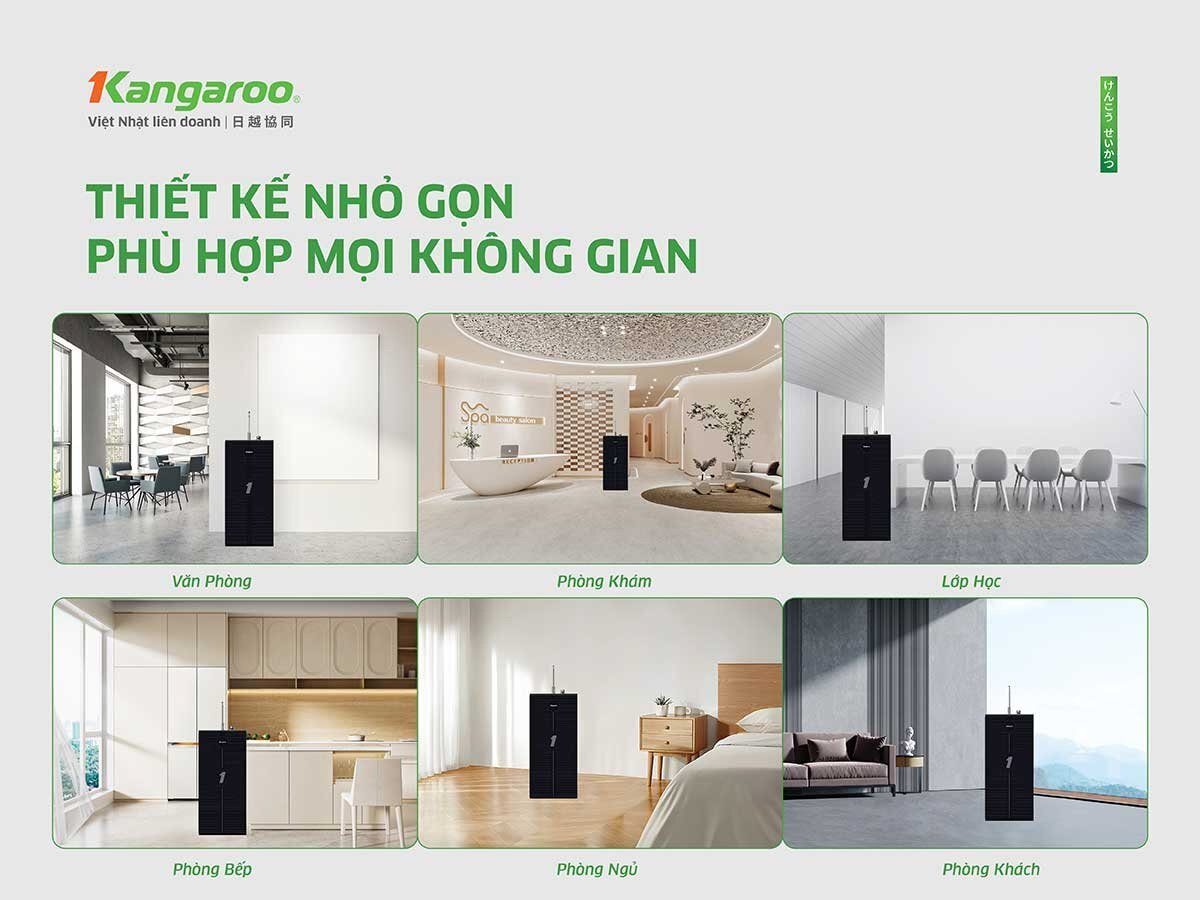 Máy lọc nước Kangaroo Hydrogen KG111 có thiết kế sang trọng, phù hợp mọi không gian